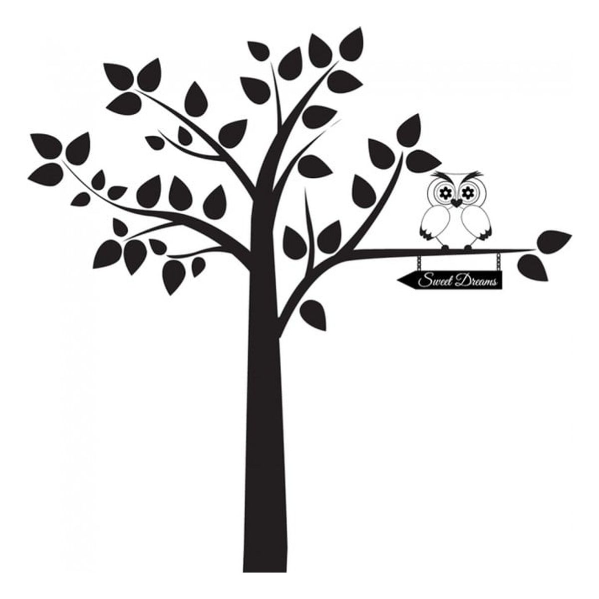 GENERICO - Decomural Owl Tree Nursery Baby WS-32456