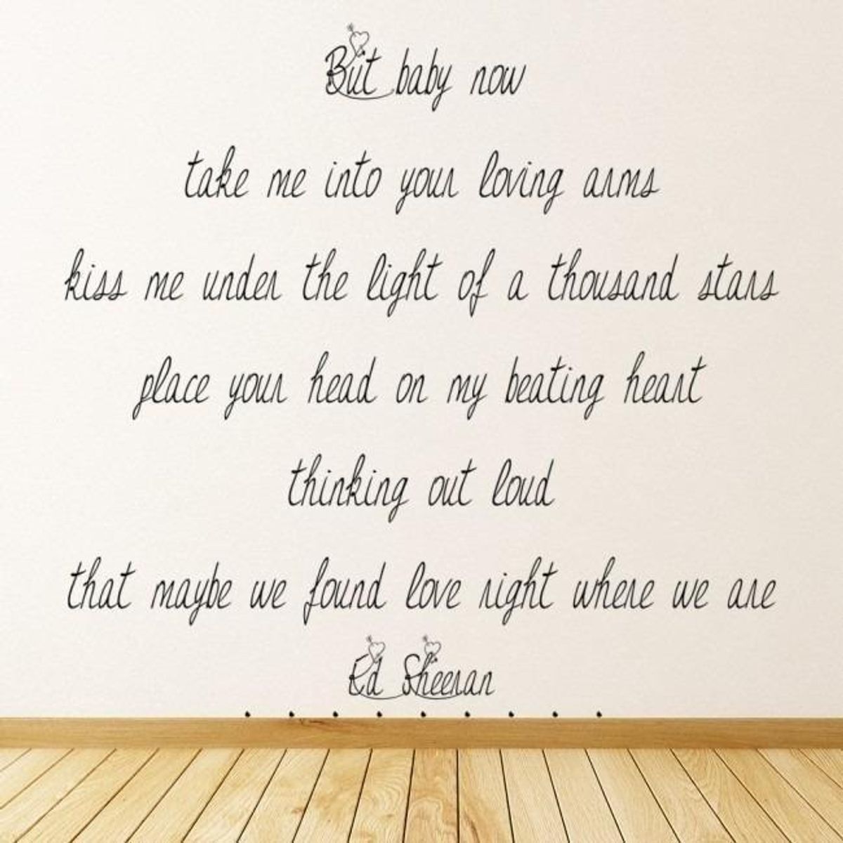 GENERICO - Decomural Ed Sheeran Thinking Out Loud Song Lyric WS-34092