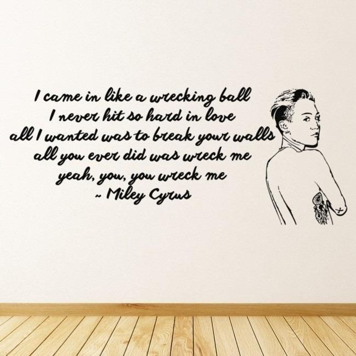 GENERICO - Decomural Wrecking Ball Miley Cyrus Song Lyrics WS-34094