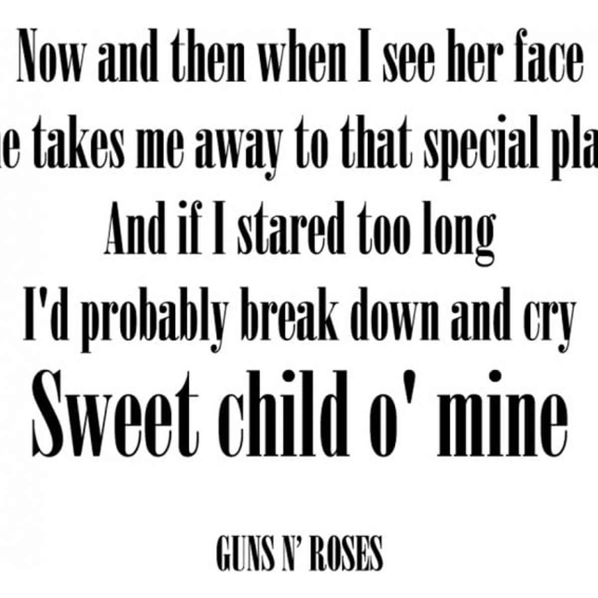 GENERICO - Decomural Guns N Roses Sweet Child O Mine WS-34102