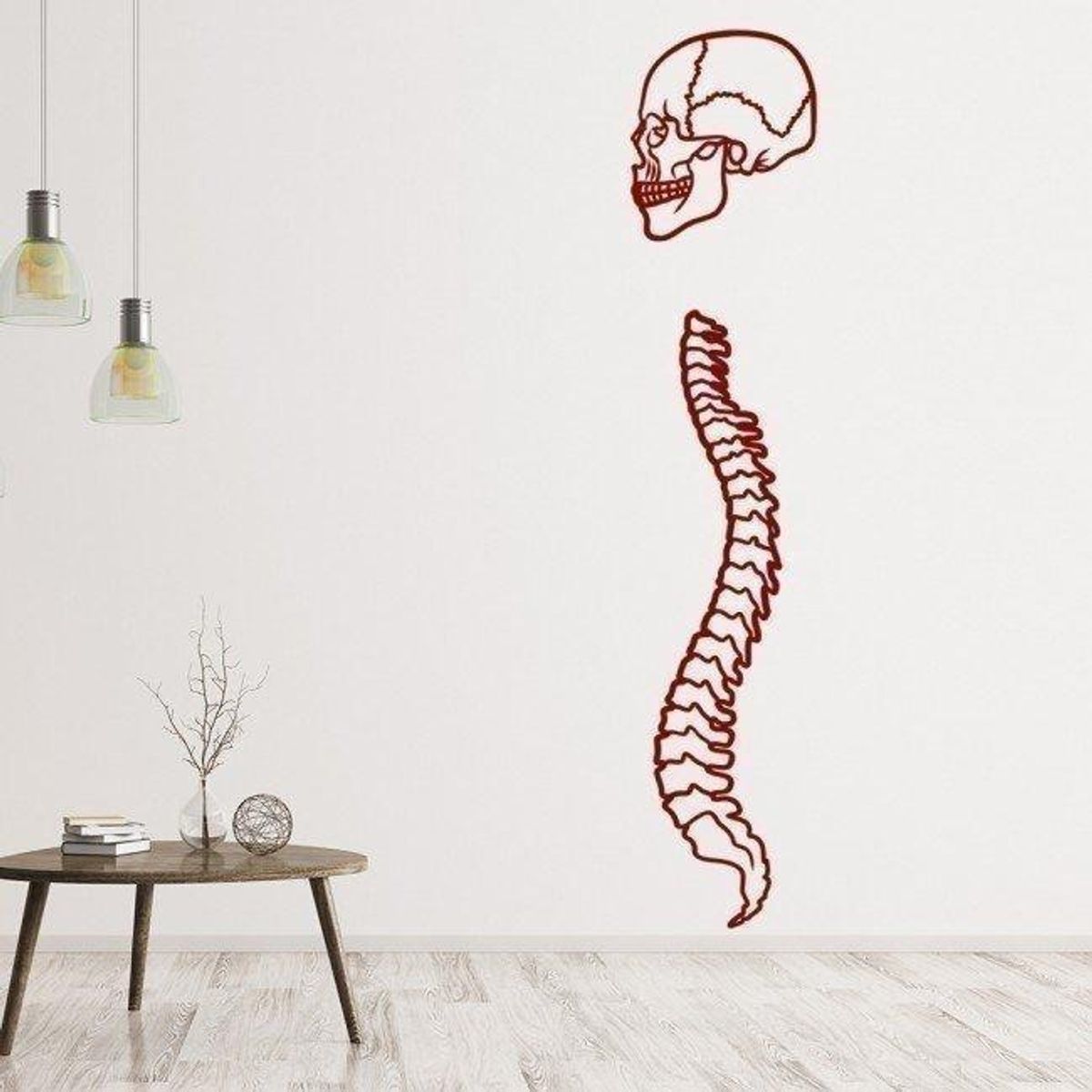 GENERICO - Decomural Skull And Spine Skeleton Halloween WS-18642