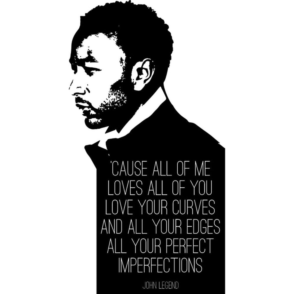 GENERICO - Decomural John Legend All Of Me Song Lyrics WS-34106