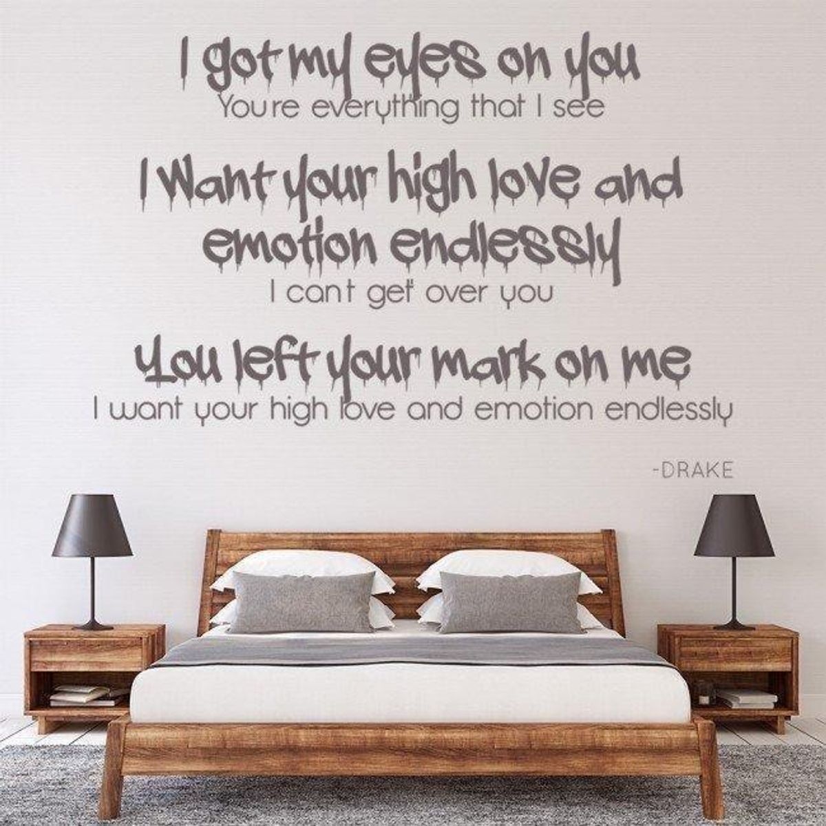 GENERICO - Decomural Good Girl Drake Song Lyrics WS-34108