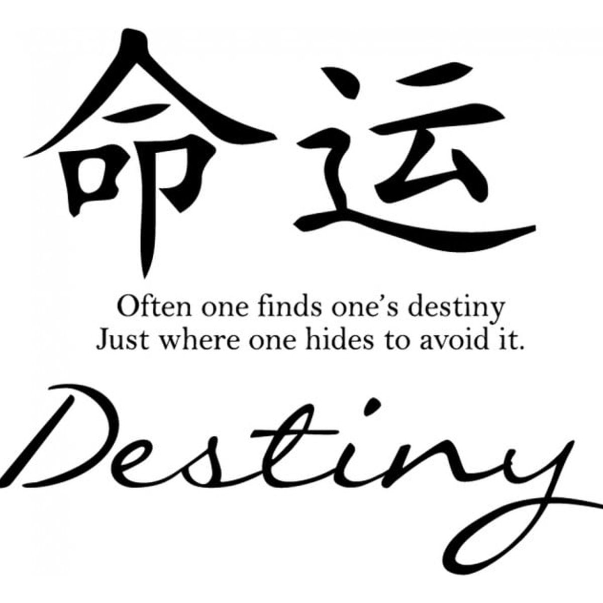GENERICO - Decomural Destiny Chinese Symbol WS-34116