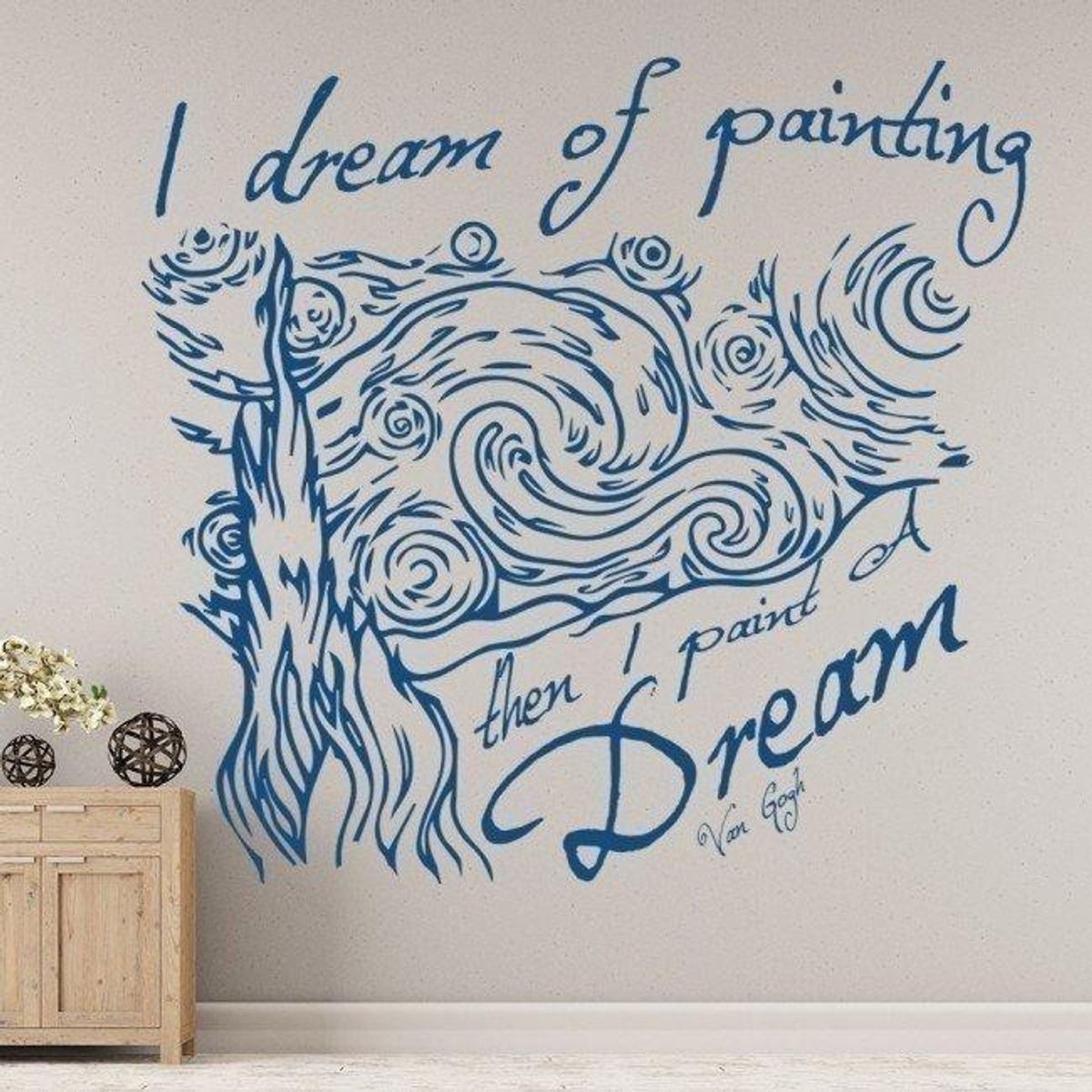 GENERICO - Decomural Dream Of Painting Van Gogh Artist Sticker WS-44014
