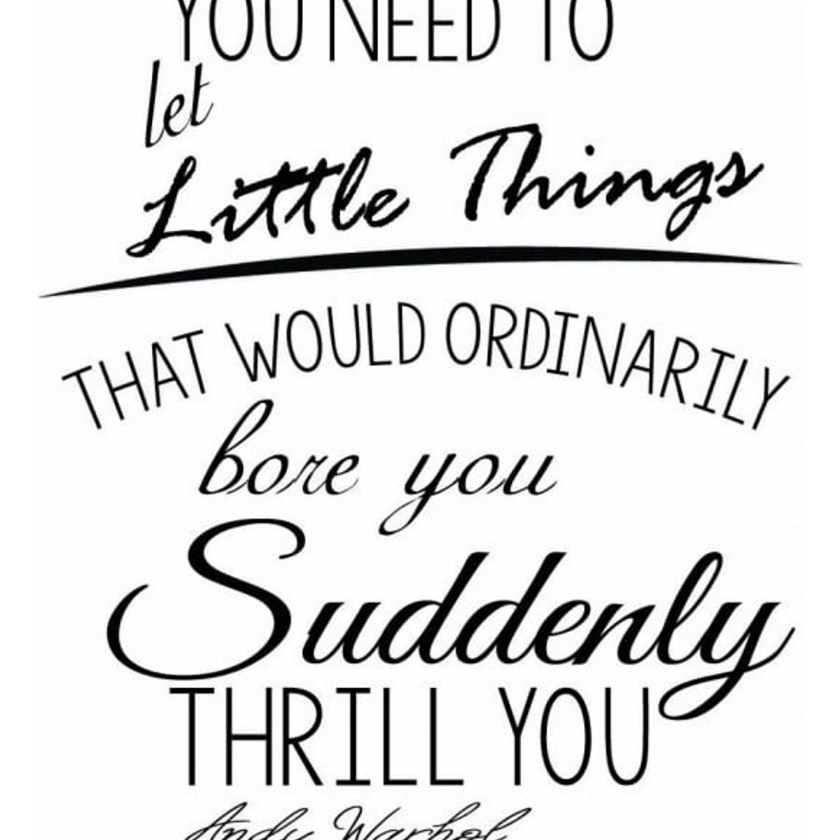 GENERICO - Decomural Andy Warhol Little Things Inspirational WS-44024