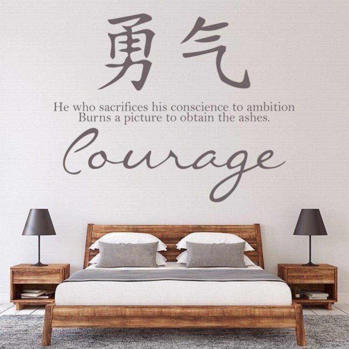GENERICO - Decomural Courage Chinese Symbol WS-34118