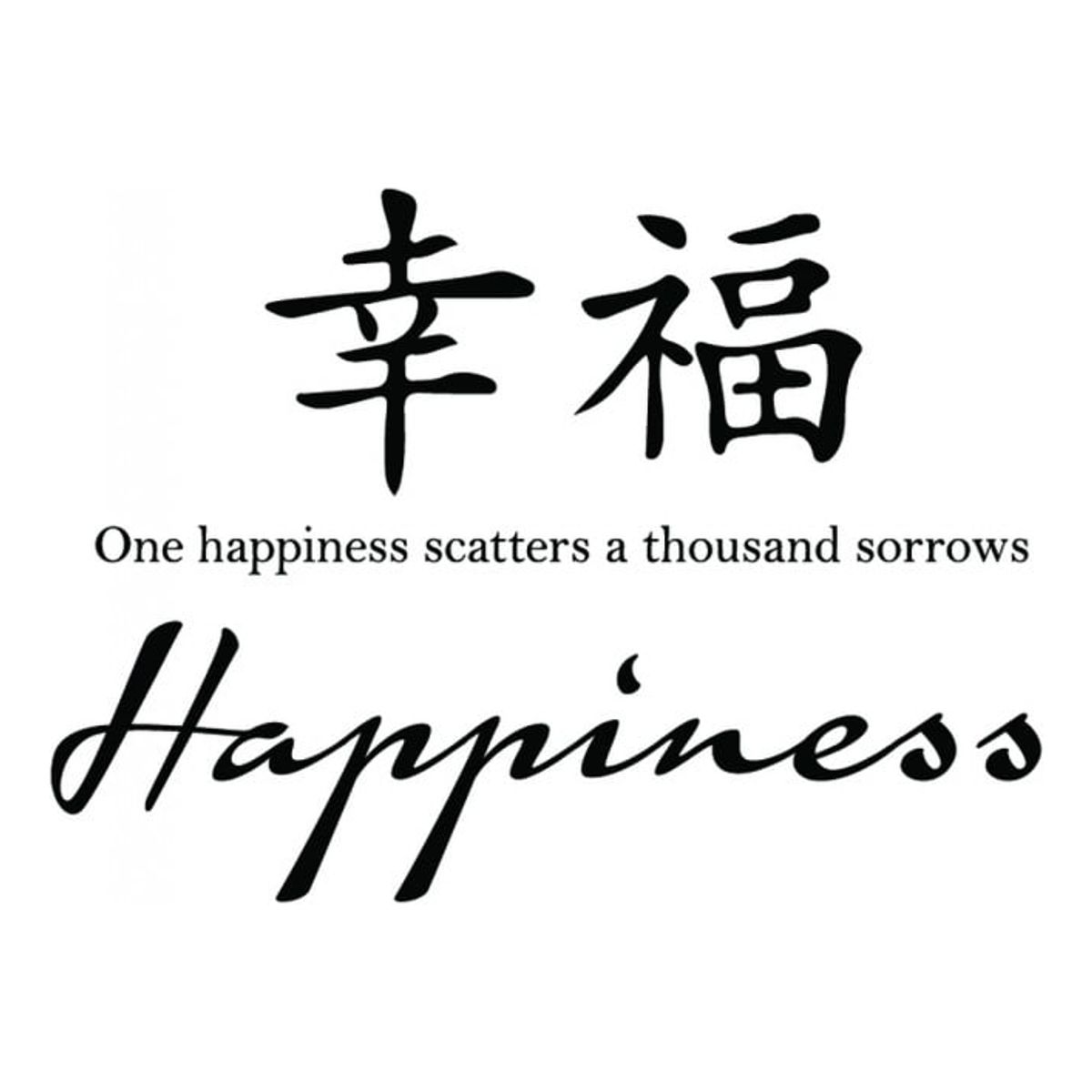 GENERICO - Decomural Happiness Chinese Symbol WS-34132