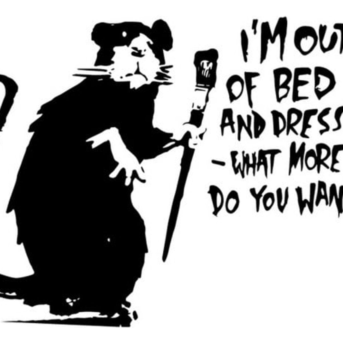 GENERICO - Decomural Lazy Rat Banksy WS-32501