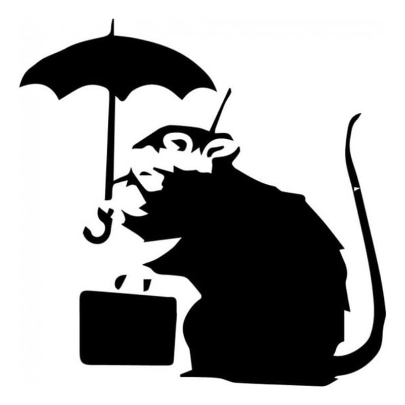GENERICO - Decomural Rat Umbrella Banksy Graffiti Street WS-32502