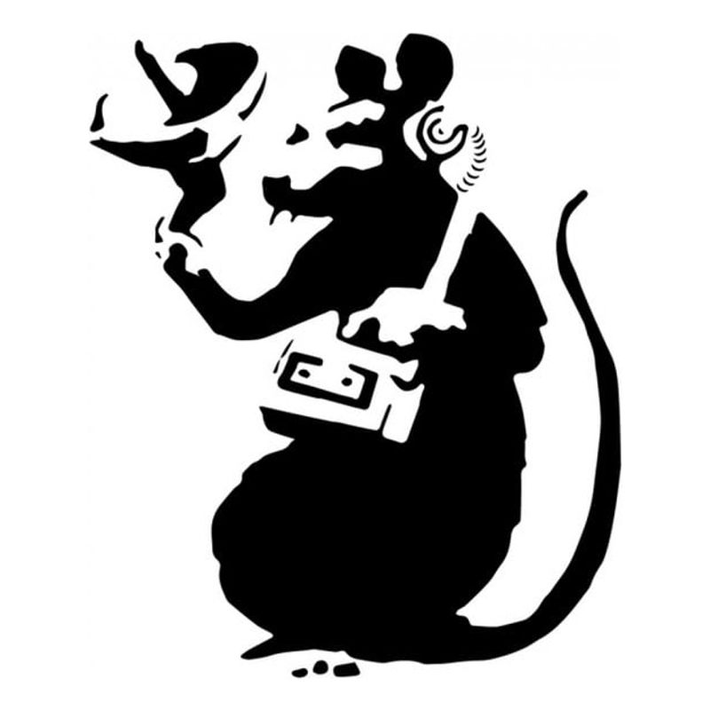 GENERICO - Decomural Radio Rat Banksy WS-32505