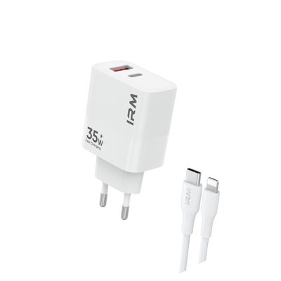Irm Cargador Carga Rápida 35W Doble Usb Usb-C +Cable