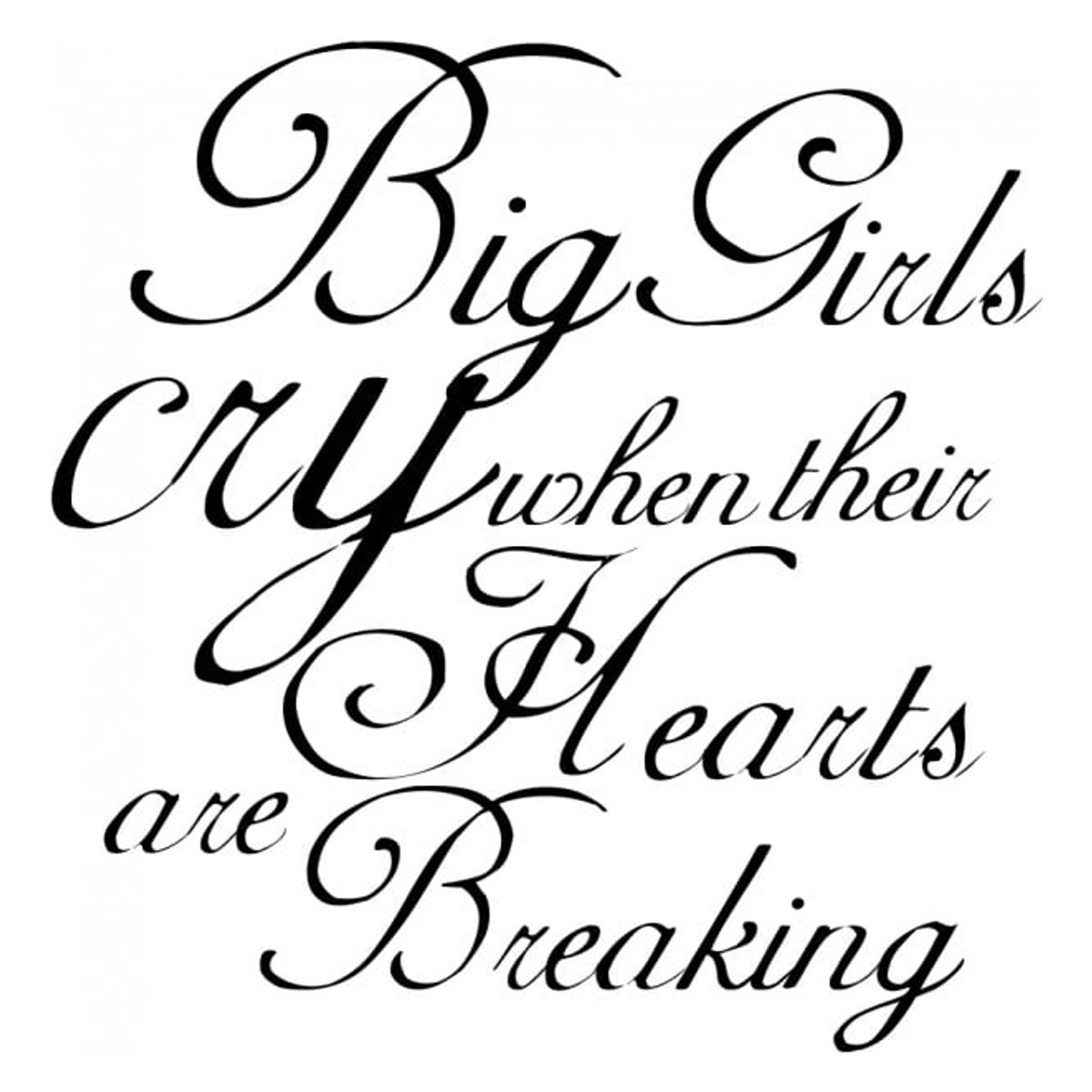GENERICO - Decomural Big Girls Cry Sia Song Lyrics WS-44061