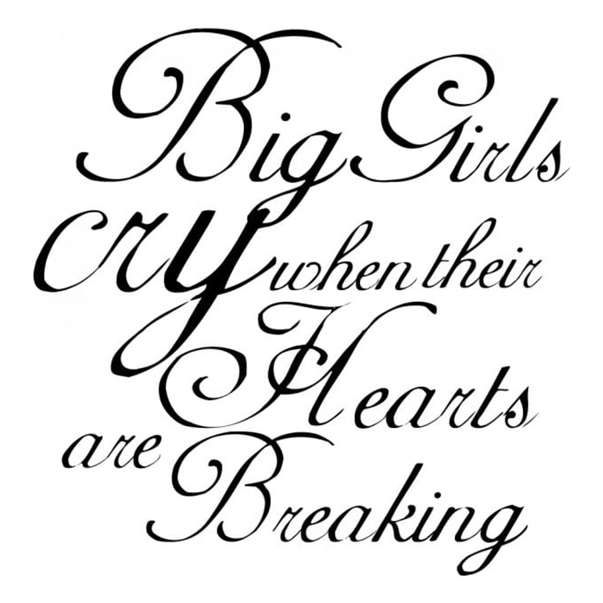 GENERICO - Decomural Big Girls Cry Sia Song Lyrics WS-44061