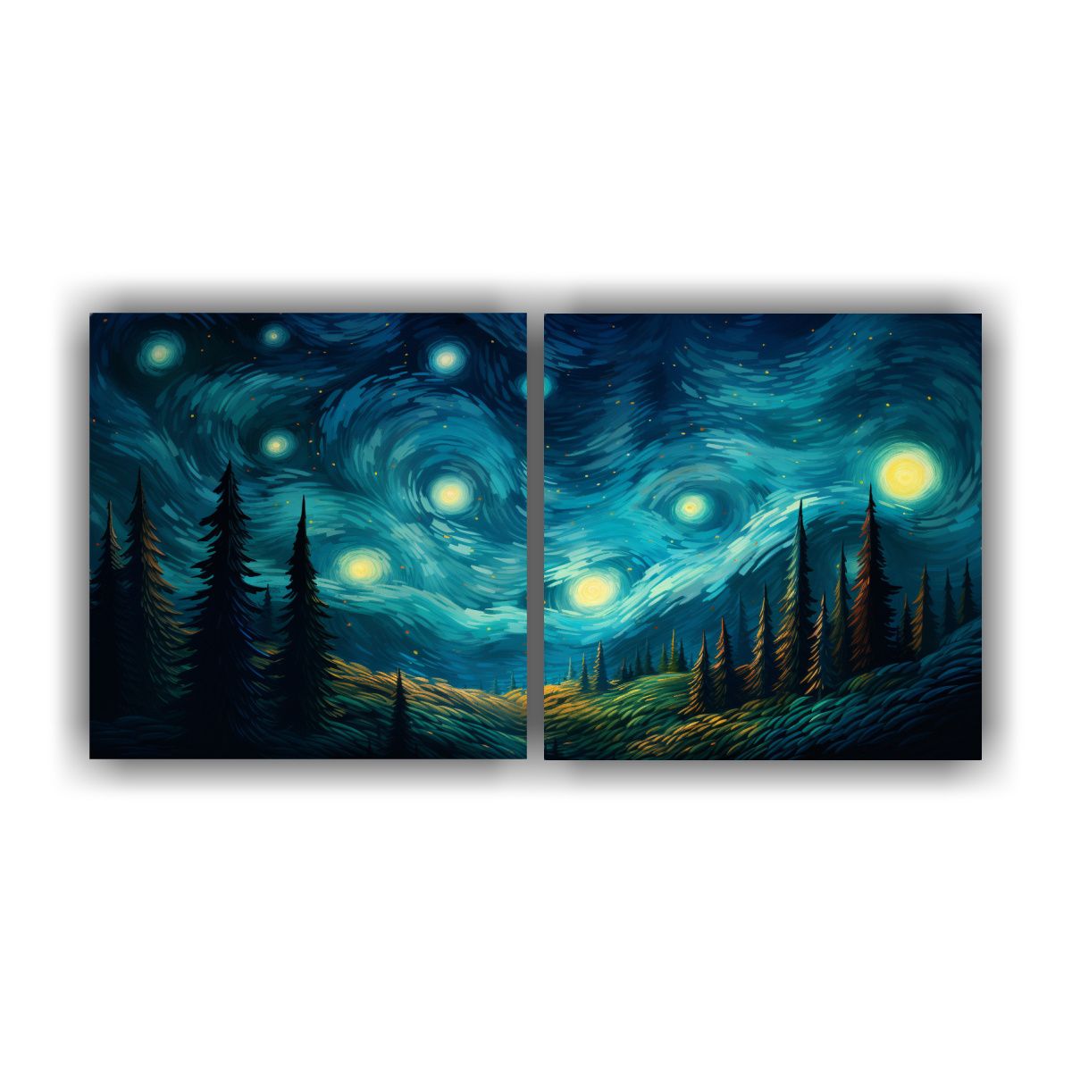 GENERICO - Pinturas Decorativas Set 2 Canvas Hermoso Calma 120x60 Cm