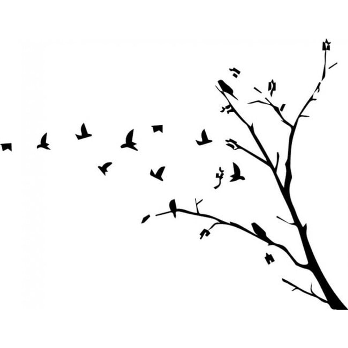 GENERICO - Decomural Flying Birds Branch Trees WS-32523