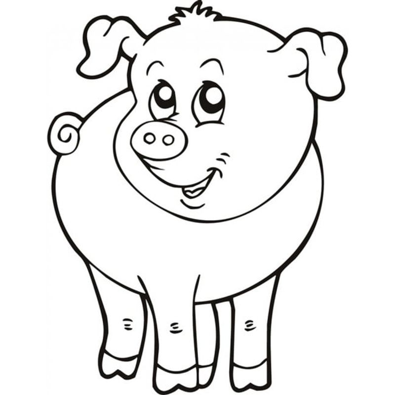 GENERICO - Decomural Cute Pig Farm Animals WS-18720