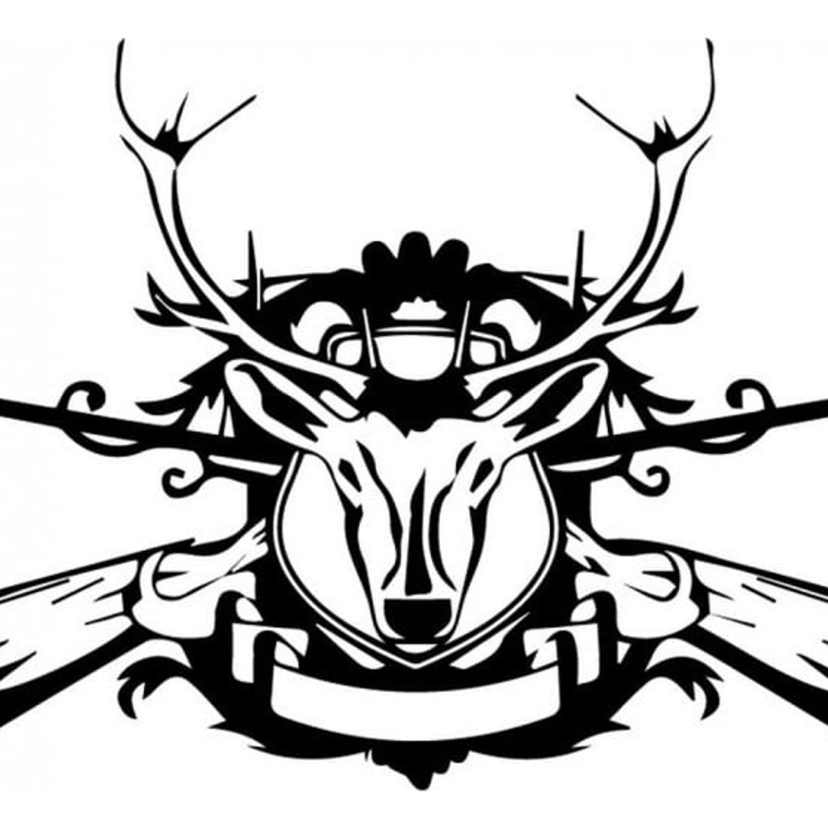 GENERICO - Decomural Deer Antlers Guns Shield WS-32539