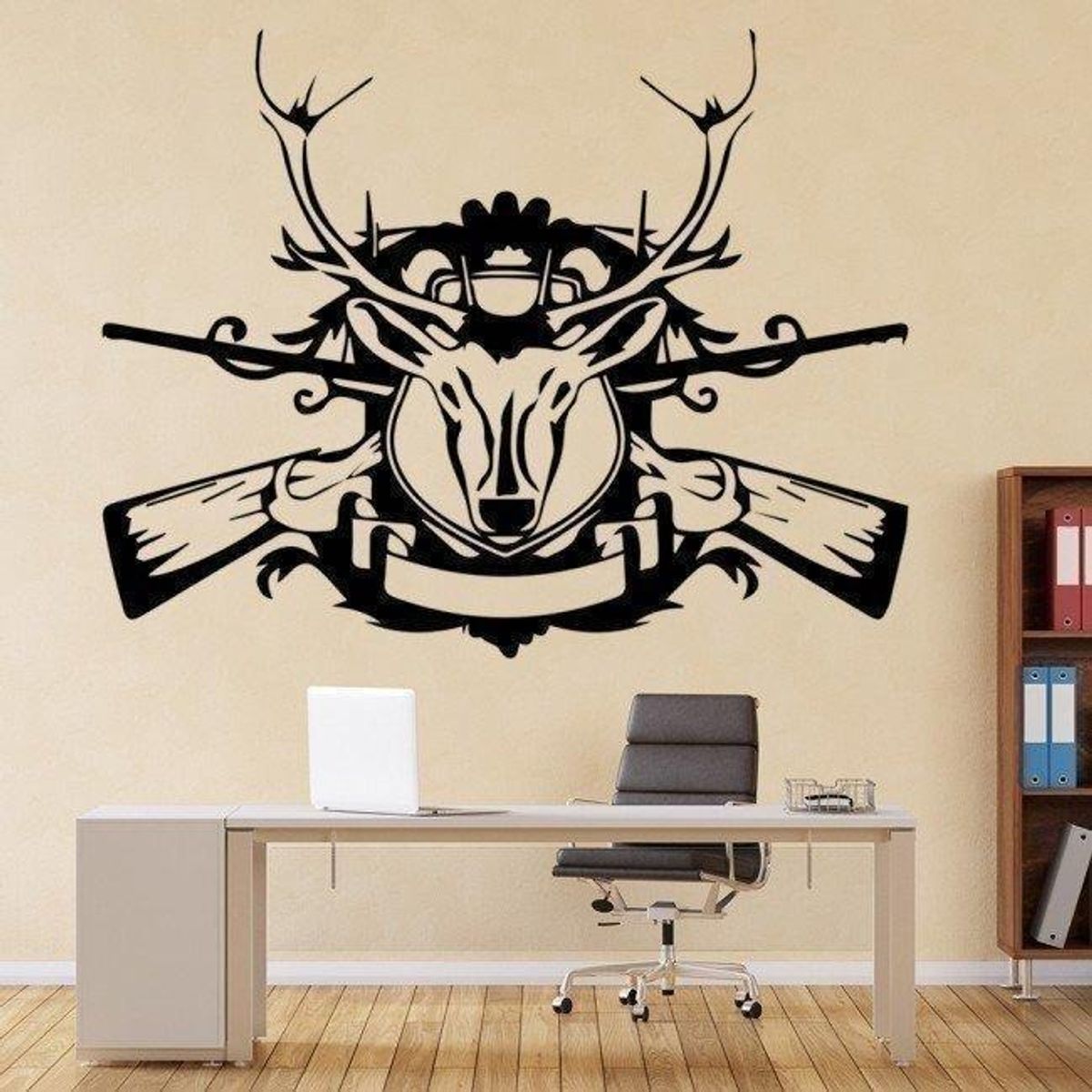 GENERICO - Decomural Deer Antlers Guns Shield WS-32539