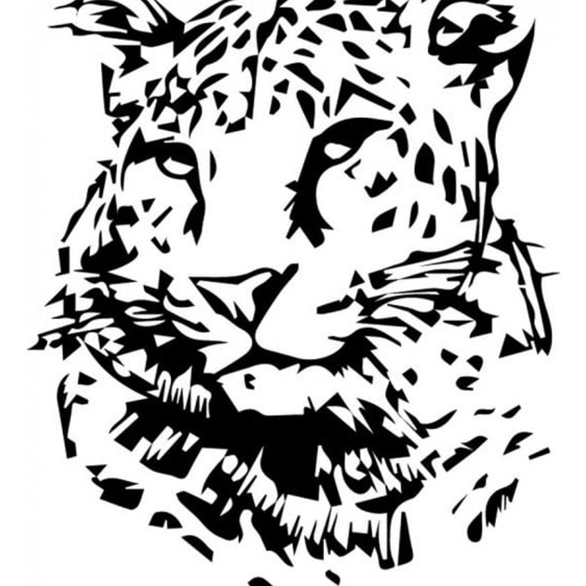 GENERICO - Decomural Leopard Head Wild Animals WS-32553