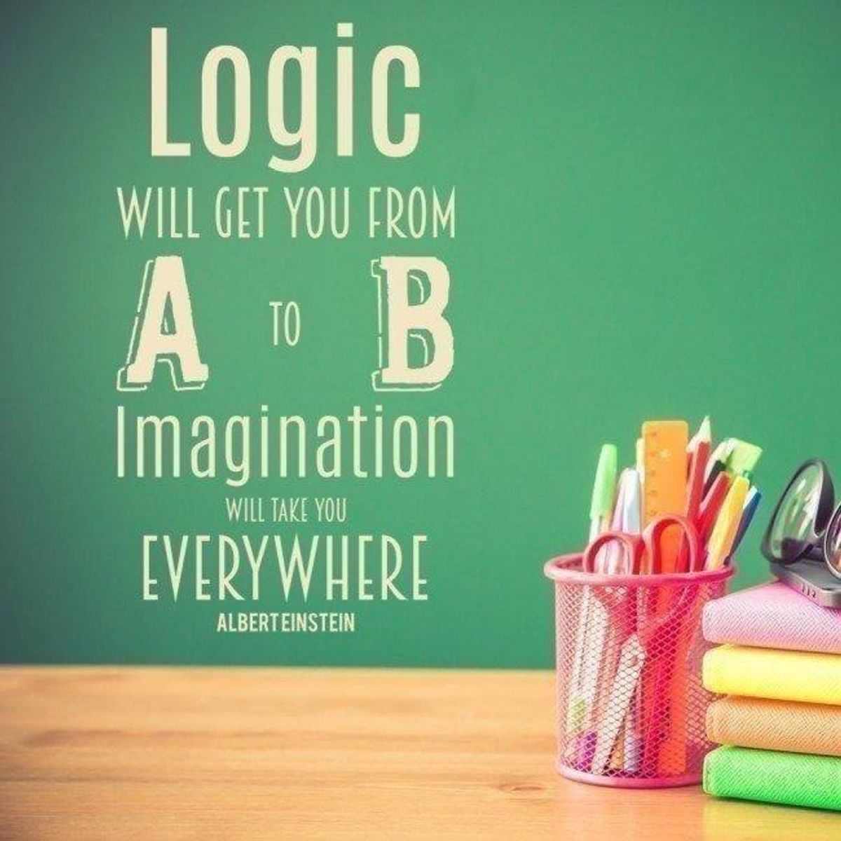 GENERICO - Decomural Logic Inspiration Albert Einstein Sticker WS-44074