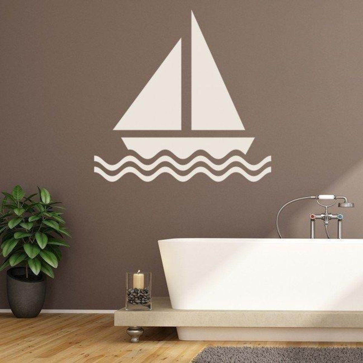 GENERICO - Decomural Sail Boat Ship Ocean Transport WS-18744