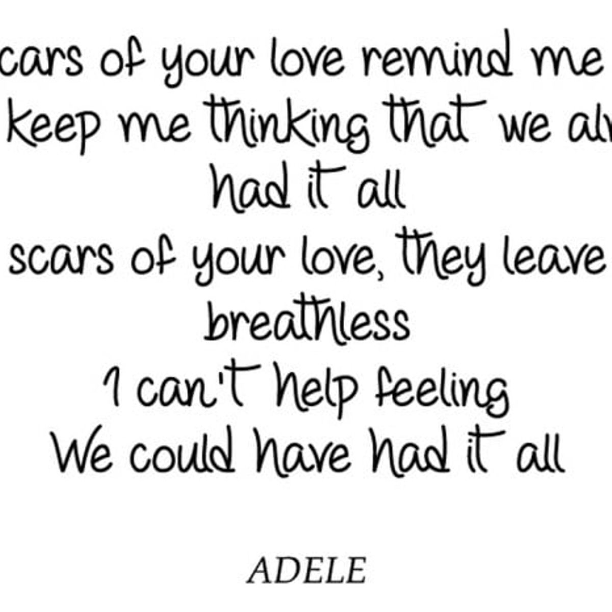 GENERICO - Decomural Rolling In The Deep Adele Song Lyrics WS-34168