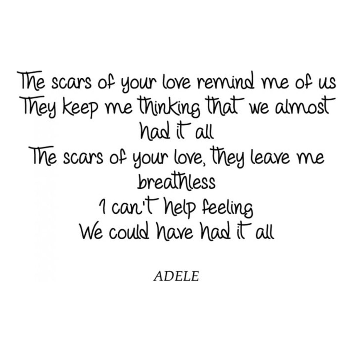 GENERICO - Decomural Rolling In The Deep Adele Song Lyrics WS-34168