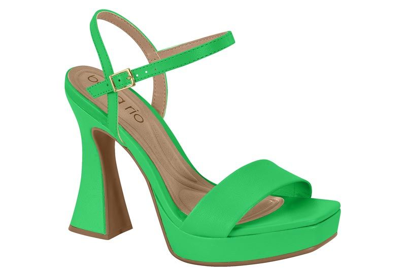 Sandalia Mujer Taco Ancho 10cm Eco Cuero
