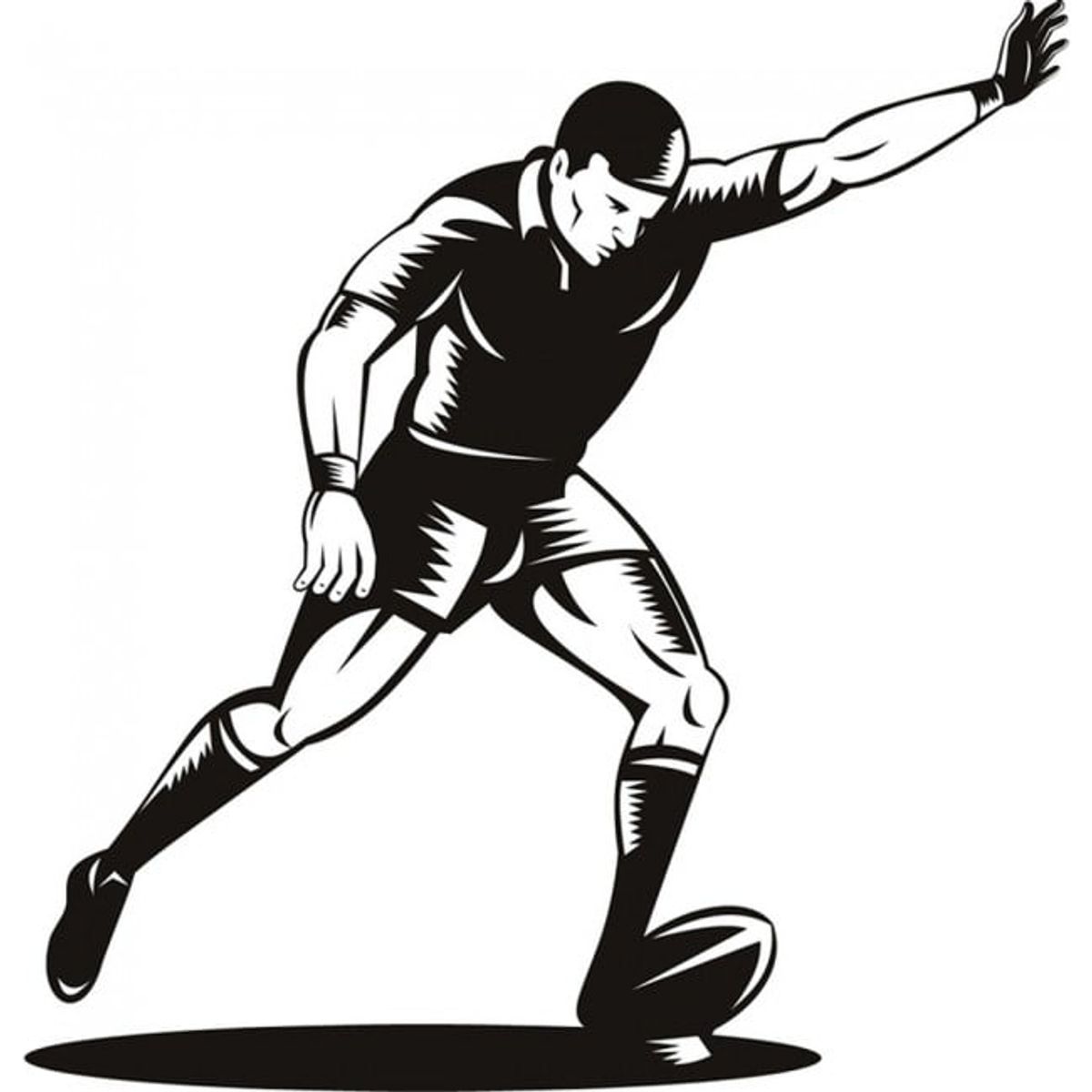 GENERICO - Decomural Rugby Player Rugby Kick WS-18761