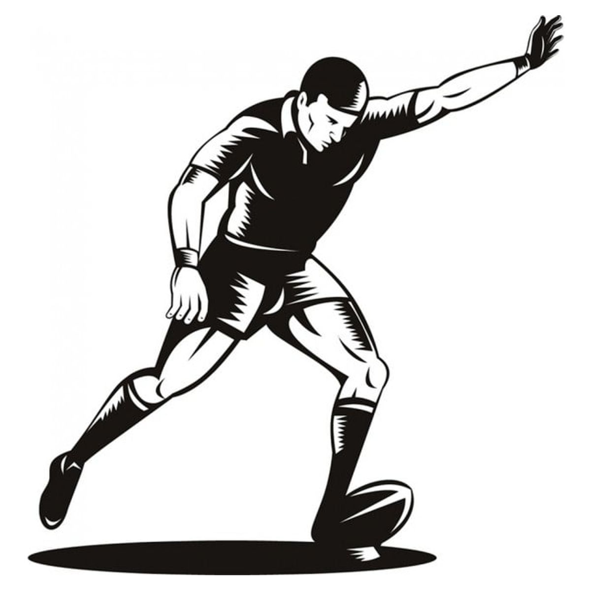 GENERICO - Decomural Rugby Player Rugby Kick WS-18761