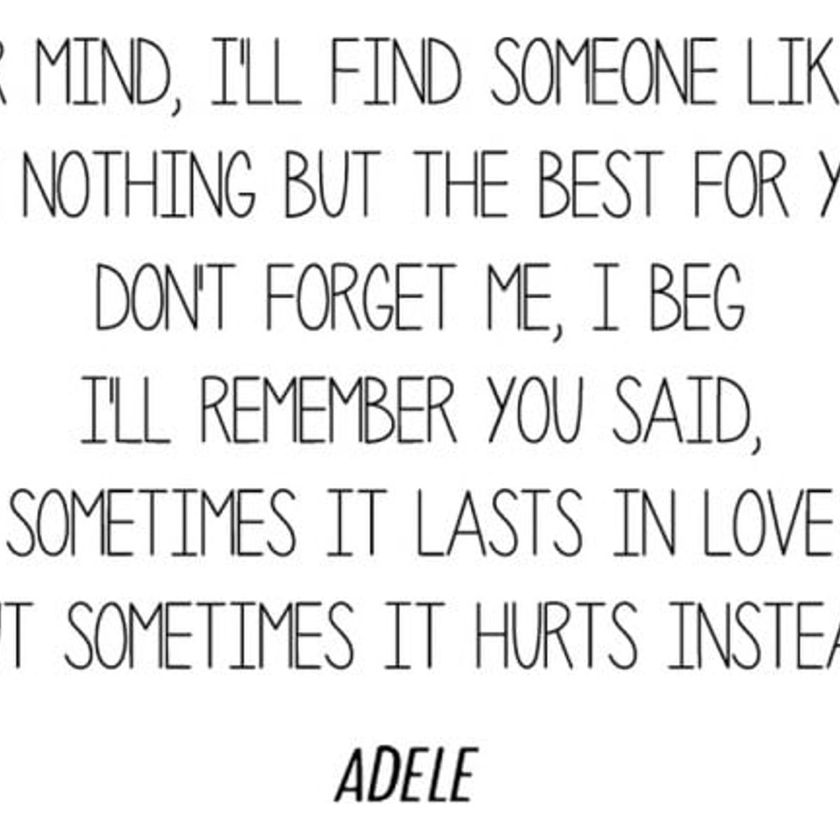 GENERICO - Decomural Someone Like You Adele Song Lyrics WS-34170