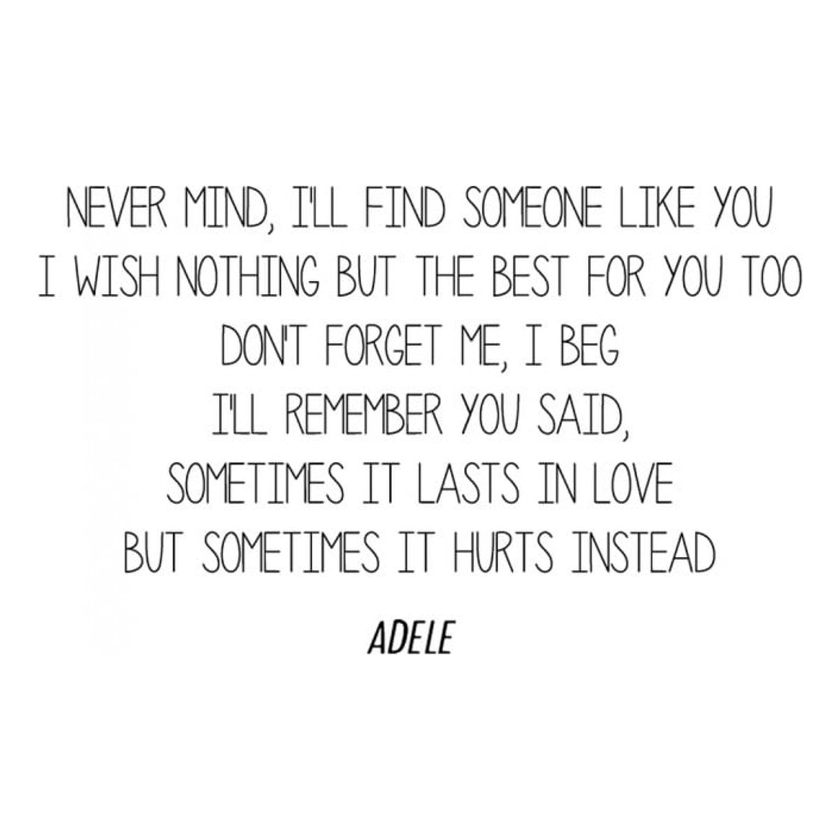 GENERICO - Decomural Someone Like You Adele Song Lyrics WS-34170