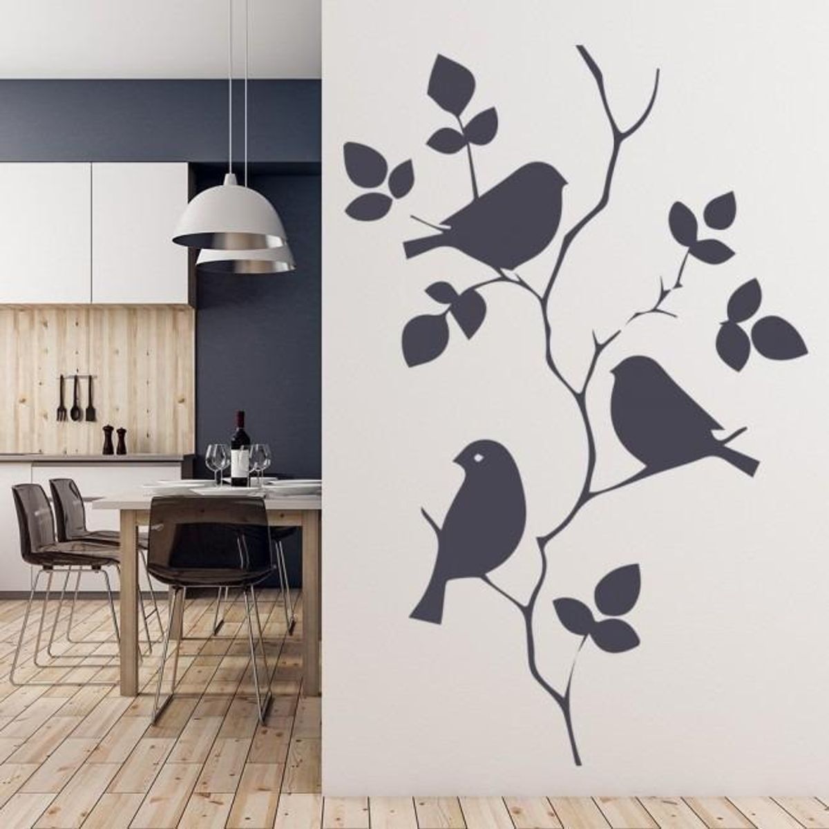 GENERICO - Decomural Bird Branch Animals & Trees WS-32566