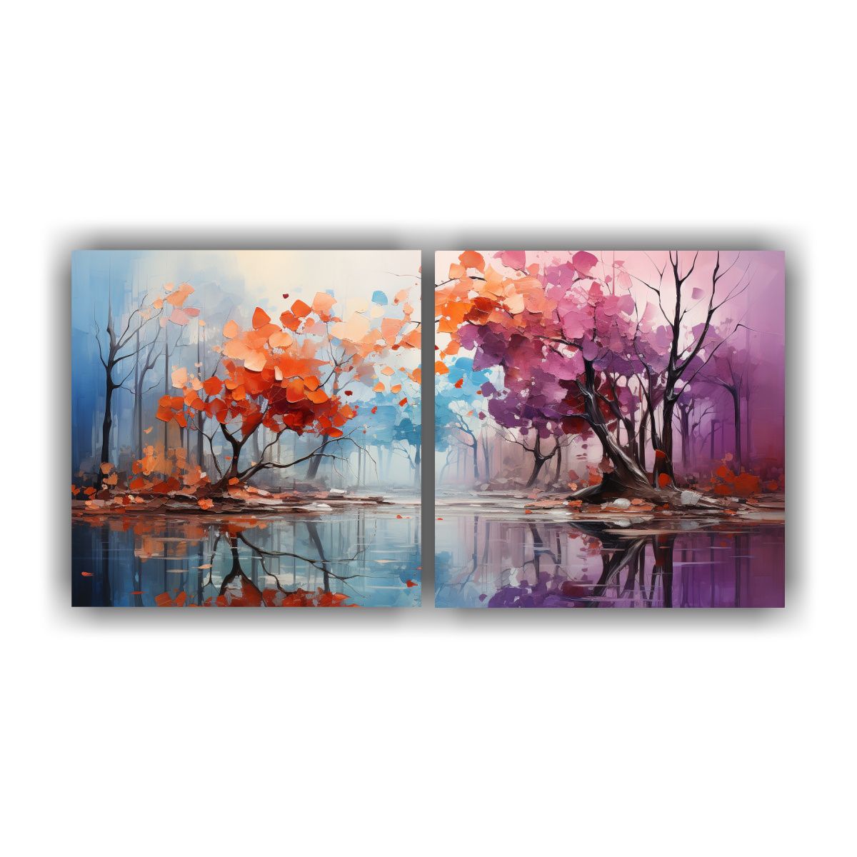 GENERICO - Cuadros Tonos Alegre Pintura Abstracta De 140x70 Cm