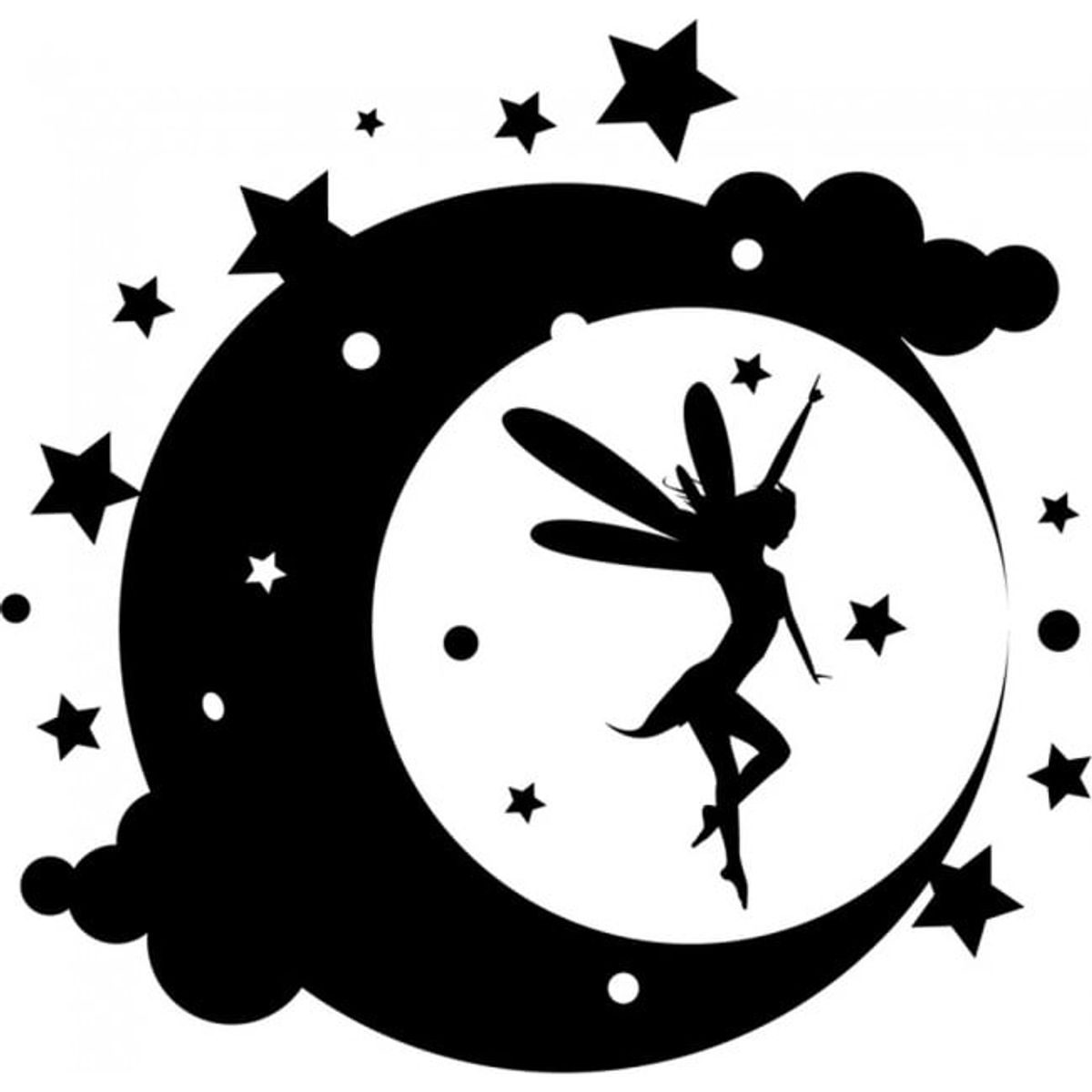 GENERICO - Decomural Fairy Moon Stars WS-18850