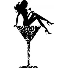 GENERICO - Decomural Glamour Girl Martini Glass WS-32582