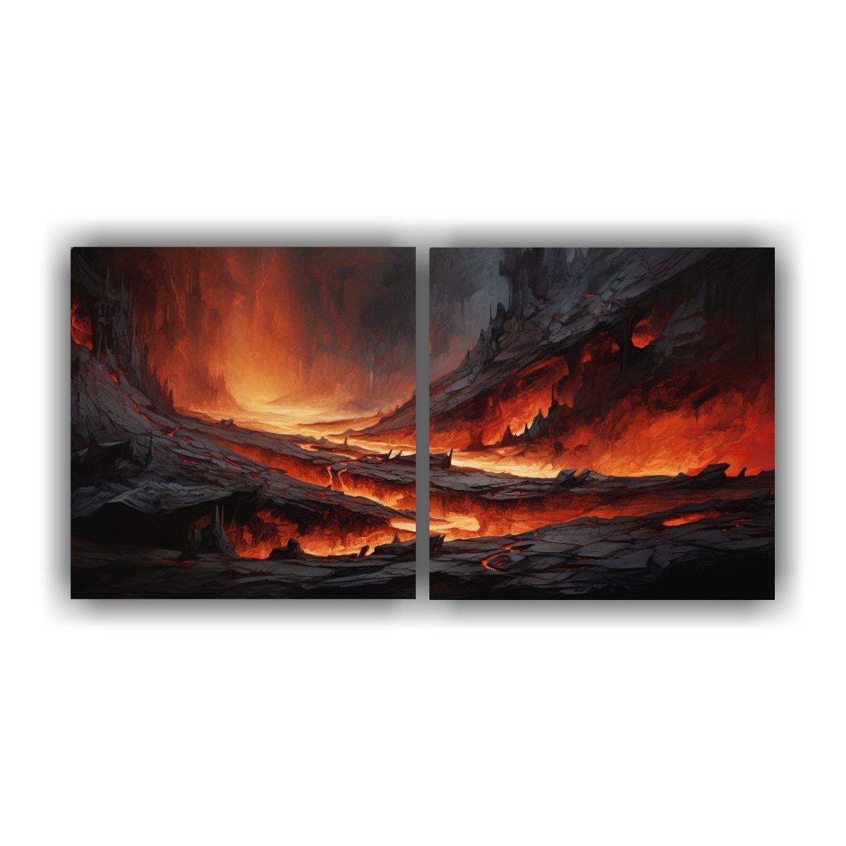 GENERICO - Cuadro Abstrac Lienzo Viaje Capas Tierra 140x70 Cm
