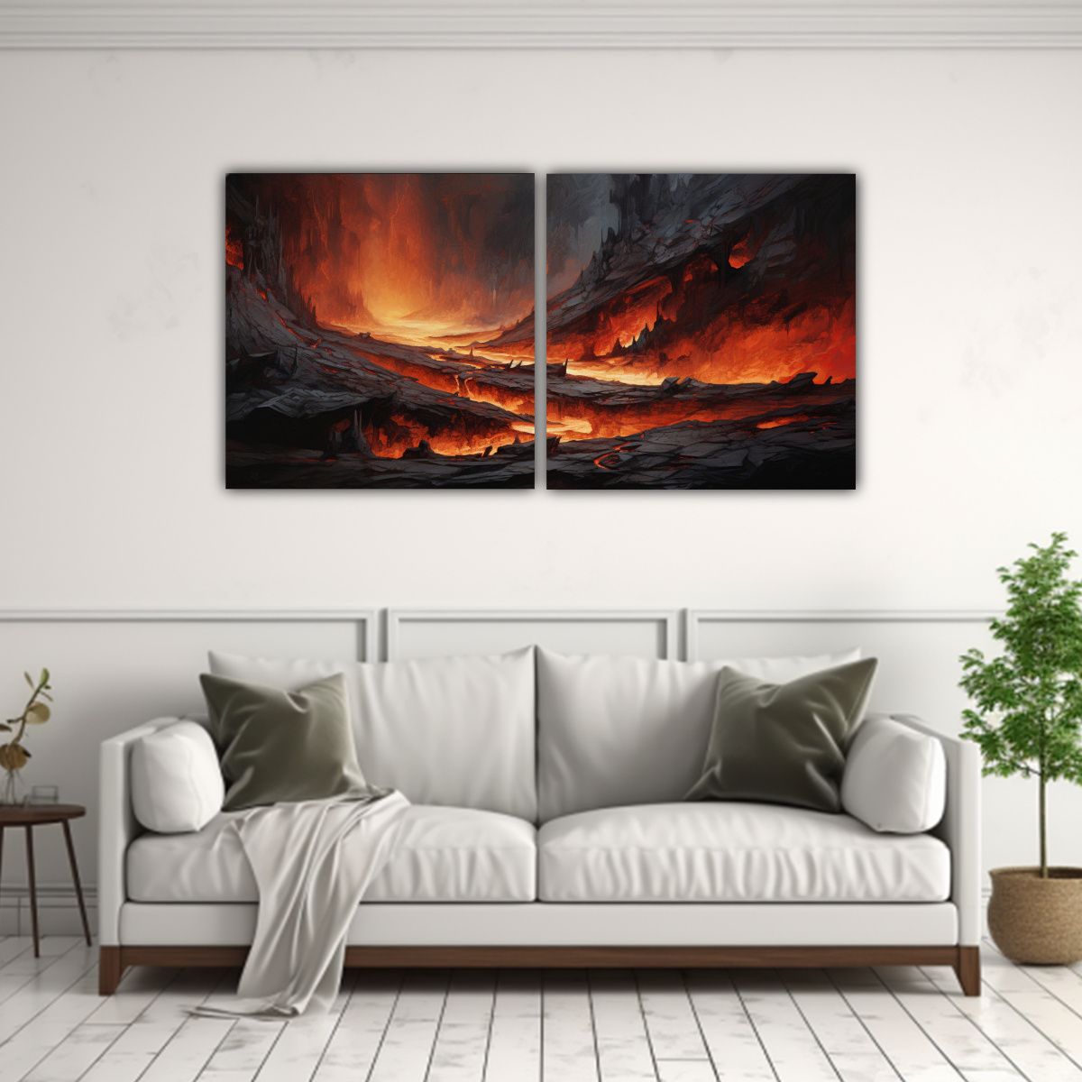 GENERICO - Cuadro Abstrac Lienzo Viaje Capas Tierra 140x70 Cm