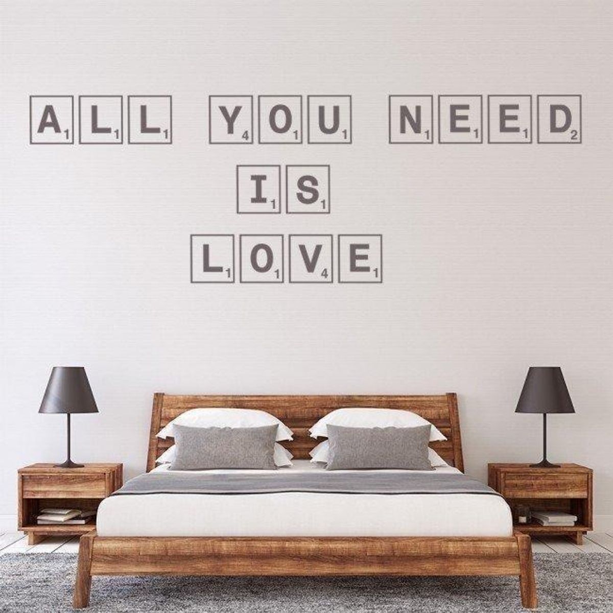 GENERICO - Decomural All You Need Is Love Scrabble Tile WS-34243