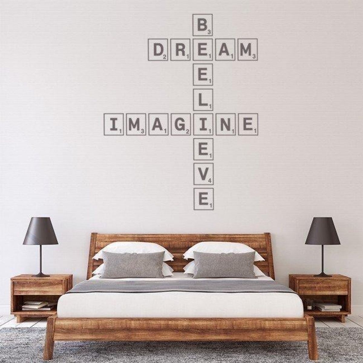 GENERICO - Decomural Dream Imagine Believe Scrabble Tile WS-34245