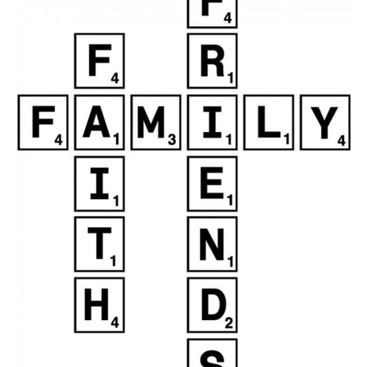 GENERICO - Decomural Family Friends Scrabble Tile WS-34247