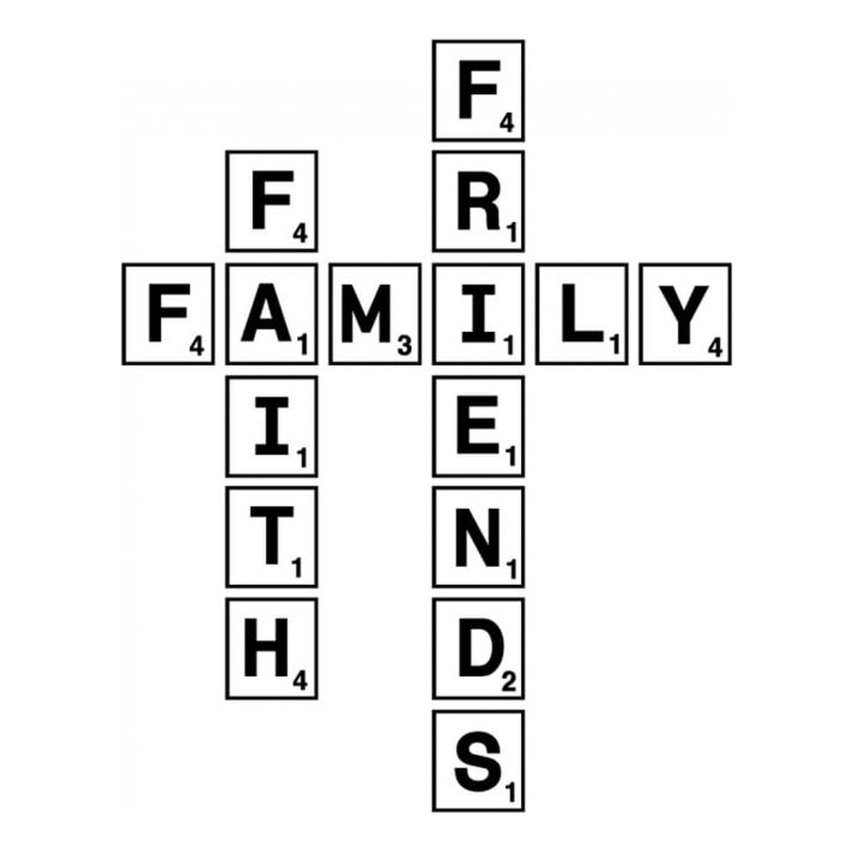 GENERICO - Decomural Family Friends Scrabble Tile WS-34247
