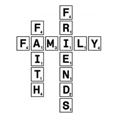 GENERICO - Decomural Family Friends Scrabble Tile WS-34247