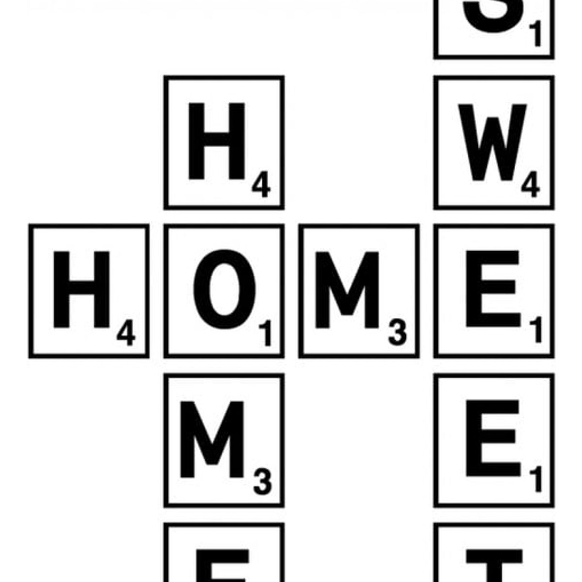 GENERICO - Decomural Home Sweet Home Scrabble Tile WS-34250