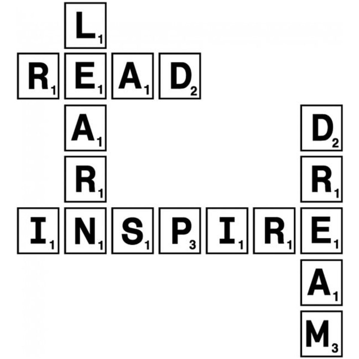 GENERICO - Decomural Learn Read Inspire Scrabble Tile WS-34252