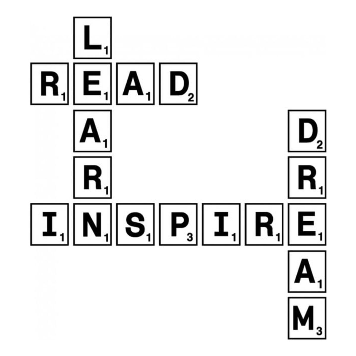 GENERICO - Decomural Learn Read Inspire Scrabble Tile WS-34252