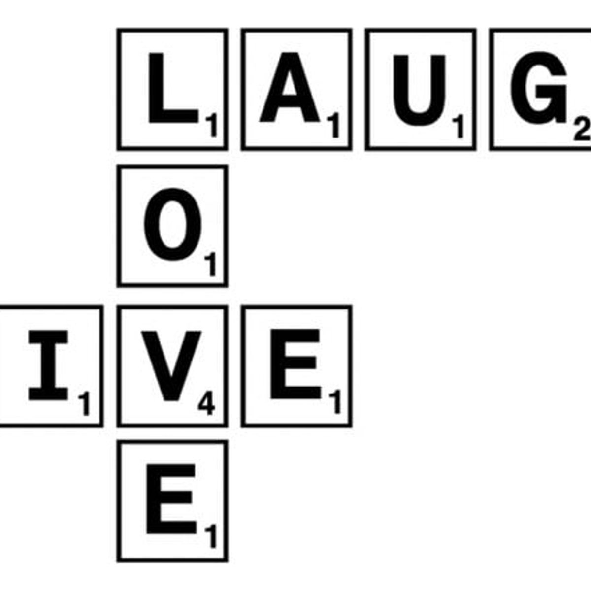 GENERICO - Decomural Live Love Laugh Scrabble Tile WS-34253