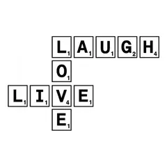 GENERICO - Decomural Live Love Laugh Scrabble Tile WS-34253