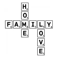 GENERICO - Decomural Family Home Love Scrabble Tile WS-34248